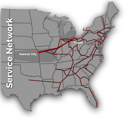 Service Areas for Triple Crown